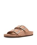 Madden Girl Women's Bodiee Slide Sandal, Sand Mirco, 7