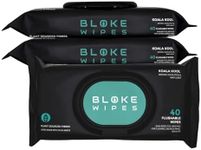 Bloke Wipes Flushable Wipes For Men (3 Pack, 120 wipes) Mint & Eucalyptus Scent, Biodegradable Wipes. Great flushable wet wipes to use for body wipes, face wipes, or hygiene wipes.