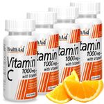 HealthAid Vitamin C Complex with Vitamin D- 240 Vegetarian Chewable Tablets I Rosehip, Amla, Orange peel Extract & Citrus Bioflavonoids I Fight off Infection, Immunity Booster, Antioxidant & Skin Care