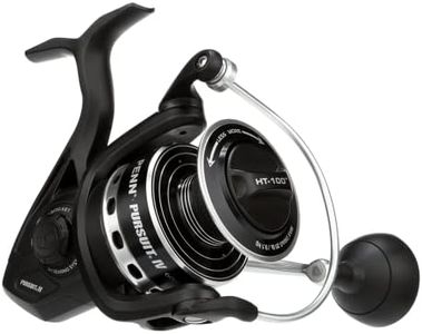 Penn Pursuit IV - Carrete para Pesca de lanzado en Agua Salada, para Uso en Barco, Kayak, Orilla, negro/plateado, 6000