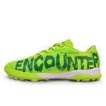 Nivia Encounter Retro Turf Football Shoes for Men, Duofoam Cushioning, TPU 3D Embossed Upper, Rubber Studs for Turf, Lightweight Football Shoes for Artificial Ground (Floro Green), UK07