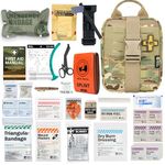 RHINO RESCUE IFAK Trauma First Aid Kit, FSA HSA Eligible, Medical Pouch for Car Home Travel Hiking (Camouflage)