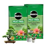 Cactus Succulent Plants Potting Compost - Premium Pack of 2 x 10L Peat Free Bonsai Tree Cactus Compost with Topline Card. Child and Pet Friendly Houseplant Compost for Indoor Plants