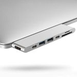 Purgo USB C Hub Adapter Dock for MacBook Air M1 2020-2018 and MacBook Pro M1 2020-2016, with 4K HDMI, 100W PD, 40Gbps TB3 5K@60Hz, USB-C, 2 USB 3.0 and SD/Micro Card Readers (Silver)