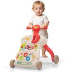 Baybee Lilo Baby Walker for Kids, Baby Activity Walker with LED Light, Music, Rotating Gears & Easy Grip Push Handle | Kids Walker for Baby Toddlers| Baby Walker for 0 to 2 Years Boy Girl (Cream)