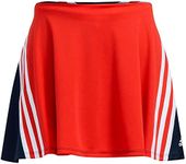 adidas Girls' 3 Stripe Skort, Vivid Red, Large (14)