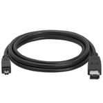 Cmple IEEE 1394 FireWire iLink DV Cable 6P 4P M/M 6FT (Black)