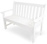 Poly-Wood GNB48WH Vineyard 48-Inch Bench, White