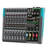 Jindaaudio Audio Mixer, Sounds Mixer for Streaming. Professional DJ Board Console 8-Channel, Usb Audio Interface and 48V Phantom Power Mixer, DJ Studio Sound Board with FX Reverb Delay Effect.