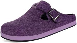 Gaatpot Women's Clog Winter Slippers Felt Warm Mule Breathable House Shoes,Purple A,UK9=CN43
