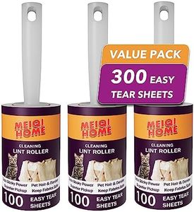 Lint Rollers for pet Hair,300 Sheets Value Set Lint Roller with 3 Upgraded Handles, 3 Rollers Portable Pet Lint Remover for Clothes, Furniture, Carpet, Dog & Cat Hair Removal