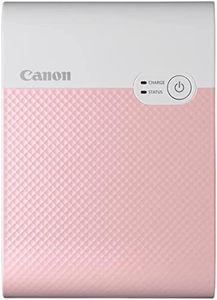 Canon SELPHY SQUARE QX10 Portable Wi-Fi Photo Printer, Creative Features - for Scrapbooking, Photo Albums, Pink