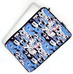 13-15 Inch Blue Dogs Print Laptop Sleeve Case/Water-Resistant Neoprene Notebook Computer Pocket Tablet Briefcase Carrying Bag/Pouch Skin Cover for HP/Dell/Lenovo/Asus/Acer/Apple