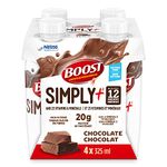 Boost SIMPLY + Chocolate Nutritional Shake, 12 x 325 ml (12 Bottles)