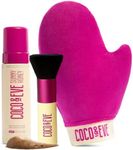 Coco & Eve Self Tanner Foam Bundle - (Medium) Streak-Free Sunless Tanning Mousse, Included Mitt Applicator & Kabuki Brush, Vegan, Cruelty Free | Sunny Honey Bali Bronzing