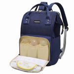 MAMMA Baby Diaper Bags for Mom for Travel - Baby Bag, Backpack Diaper Bags for New Born Baby – Multifunctional Diaper Bag for Mothers for Travel, Mother Bag for Baby Travel (Navy Blue)