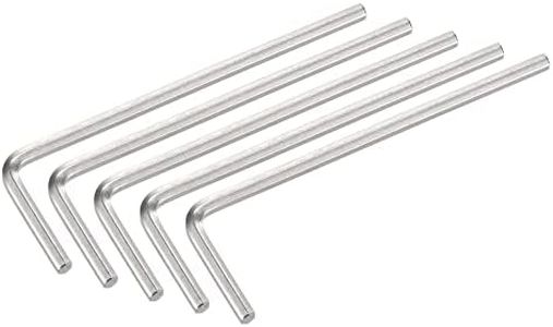 uxcell 5/64" Hex Key Wrench, L Shaped CR-V Repairing Tool 5 Pcs