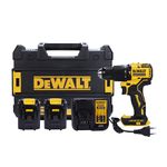 Dewalt DCD709S2T-QW Hammer Drill Machine Driver With Brushless Motor-2X1.5Ah Batteries Included For Drilling Purpose- 18V Li-Ion Sub-Compact Series Cordless 1/2/13Mm, 2 Year Warranty