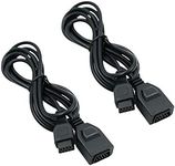 Mcbazel 1.8m Controller Extension Cable for Sega Genesis 1 Mega Drive (Pack of 2)