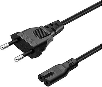 CABLEPELADO Cable Alimentación Tipo C Euro - Cable C7 - Cable Euro 8 - Compatible con Samsung Toshiba LG Philips Sharp Sony, Monitor, DVD Printer Radio BLU-Ray Playstation Xbox - 5 Metros - Negro