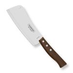 TRAMONTINA Tradicional Stainless Steel Cleaver Knife/Chaku, 15cm/5.9" | Brown | Straight/Plain Edge Knife | Brazilian Ipê Wood Handle | 5 Year Warranty* | Made in Brazil