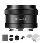 7artisans AutoFocus 27mm F2.8 APS-C Frame Lens,F2.8 Large Aperture,Support Automatic/Manual Aperture and Face/Eye Recognition, Compatible for Sony FS5/FS7/FS7M2/FS5M2K/A3000/A5000/A6000(Black)