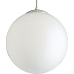 Progress Lighting P4406-29 Opal Cased Globes Provide Evenly Diffused Illumination White Cord, Canopy and Cap, Satin White by Progress Lighting