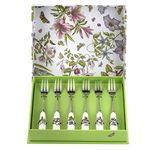 Portmeirion Home & Gifts 6-Piece Pastry Fork, Porcelain, Multi-Colour, 1 x 1 x 15 cm