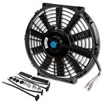 DNA Motoring 10" High Performace Electric Cooling Slim Radiator Fan w/Mounting Kit (Black)