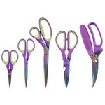 BambooMN Ultimate Scissor Set for Kitchen and Craft - 5pc - 1 Set