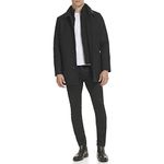 Kenneth Cole Men's Wool Top Coat, Inner Quilted Black, L