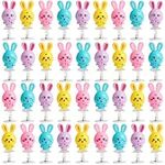 THE TWIDDLERS 36 Bunny Spring Jump Up Pop Up Toys for Kids, 6cm - Bunny Rabbit Birthday Easter Party Favours, Multipack Goody Bag Fillers and Jumping Toy Gift Set, Classroom Prizes