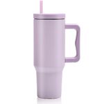 MOOZICO Tumbler for Gym Vacuum Insulated Hot and Cold Stainless Steel Tumbler with Lid and Straw, Leak Proof Tumblers Cupholder for Caffe, Office, Gym, Travel Sipper Flask - 1200ML (Lavender Mist)