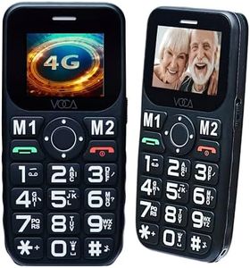VOCA Big Button 4G Phone for Seniors Elderly | Unlocked 4G LTE | Amplified Volume | SOS Button | Speed Dial | Big Display Number | Long Lasting | V141 (Black)