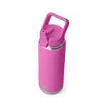 YETI Rambler 26 oz Bottle, Vacuum Insulated, Stainless Steel with Color Matching Straw Cap, Wildflower Fuchsia