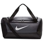 NIKE Brasilia Small Duffel - 9.0, Flint Grey/Black/White