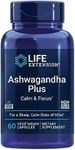 Life Extension Ashwagandha Plus Calm & Focus, ashwagandha Extract, Spearmint Extract, Focus, Attention, Relaxation, Advanced Formula, 60 Vegetarian Capsules