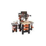Smoby Black and Decker Kids Mega Centre Workbench with 95+ Accessories Pretend play toy workbench with tools