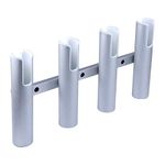 4 Link Tube Fishing Rod Holder Aluminium Wall-Mounted Pod Rack for Marine Boat Yacht Camper RV