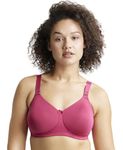 Jockey 1829 Women's Wirefree Padded Microfiber Nylon Elastane Stretch Full Coverage Plus Size Bra with Side Broader Cushioned Fabric Strap_Anemone_36D