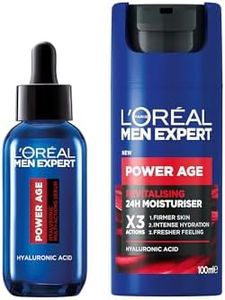 L’Oréal Paris Men Expert Power Bundle Gift Set for Men, Revitalising Moisturiser XL 100ml and Multi-action Serum 30ml, Power Age Duo With Hyaluronic Acid, for Dull and Dry Skin