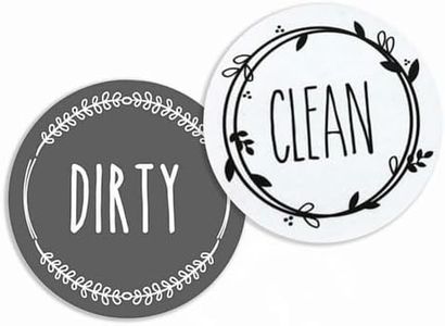 Newest Design Dishwasher Magnet Clean Dirty Sign Indicator, Trendy Universal Double Sided Kitchen Dish Washer Magnet, Bonus Magnetic Plate for Kitchen Organization and Storage by BabyPop!