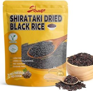 Shirataki Konjac Dried Black Rice - 16.2oz No-Cook Instant Black Rice, Keto Friendly Low-Carb Rice Alternative, Low GI, Gluten-Free, Vegan, High Fiber, Just Add Hot Water