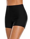 Lecieldusoir Women's Swim Shorts Tummy Control Bathing Suit Bottoms Black Swimwear Boyshort Swimming Board Shorts