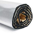 INMOZATA Thick 10mm Self-Adhesive Thermal Insulation Roll 10m×1m Reflective Foil Sound Deadening Mat Perfect for Camper Vans, Cars, Garages, Lofts & Underfloor Installations