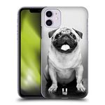 Head Case Designs Cute Male Pug Popular Dog Breeds Hard Back Case and Matching Wallpaper Compatible With Apple iPhone 11