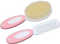 Baby Hair Brush and Comb Set, Baby Brush with Soft Natural Bristles