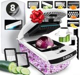 Fullstar Vegetable Chopper - Food Chopper - Onion Chopper - Vegetable Slicer & Spiralizer - Veggie Chopper with Container - Kitchen Gadgets - Home Essentials - Kitchen Accessories (All in 1, White)