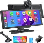 Avylet 9.26'' Wireless Car Stereo for Apple Carplay & Android Auto with 4K Dash Cam, Portable Car Stereo, 1080P Backup Camera, GPS Navigation, Car Audio Receivers, Mirror Link, Voice Control/Bluetooth