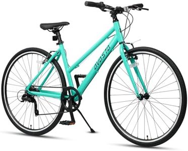 AVASTA Road Bike for Women Female Lightweight Step Through 700C Aluminum Alloy 15 Inch Frame City Commuter Comfort Lady Bicycle, 7-Speed Drivetrain, Color Mint Green
